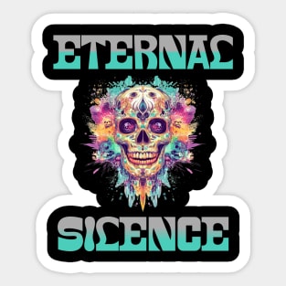 Psychedelic Skull: A Vivid Fusion of Colors & Chaos Sticker